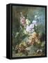 Still Life with Flowers and Fruit-Alexandre Couder-Framed Stretched Canvas
