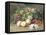 Still Life with Flowers and Fruit-Henri Robbe-Framed Stretched Canvas