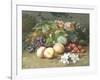 Still Life with Flowers and Fruit-Henri Robbe-Framed Giclee Print