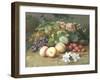 Still Life with Flowers and Fruit-Henri Robbe-Framed Giclee Print