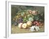 Still Life with Flowers and Fruit-Henri Robbe-Framed Giclee Print