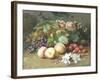 Still Life with Flowers and Fruit-Henri Robbe-Framed Giclee Print