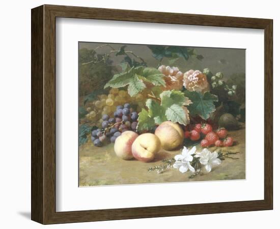 Still Life with Flowers and Fruit-Henri Robbe-Framed Giclee Print