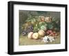 Still Life with Flowers and Fruit-Henri Robbe-Framed Giclee Print