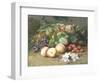 Still Life with Flowers and Fruit-Henri Robbe-Framed Giclee Print