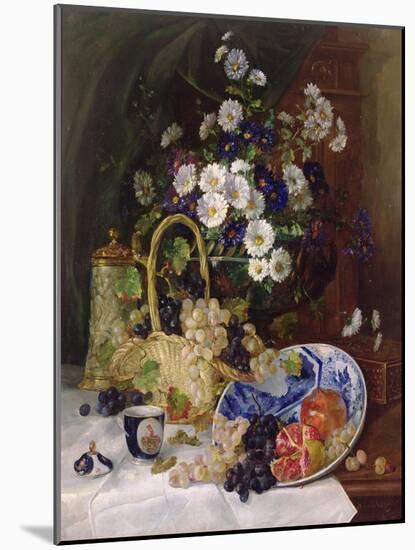 Still Life with Flowers and Fruit-Eugene Henri Cauchois-Mounted Giclee Print