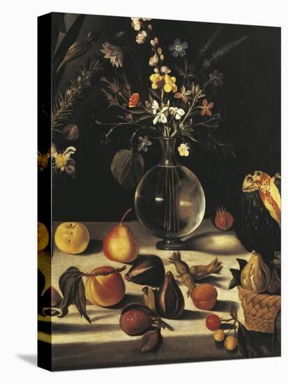 Still Life with Flowers and Fruit-Caravaggio-Stretched Canvas