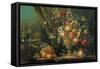 Still Life with Flowers and Fruits-null-Framed Stretched Canvas