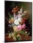 Still Life with Flowers and Grapes-Cornelis van Spaendonck-Mounted Giclee Print