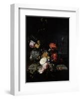 Still Life with Flowers and Insects-Jacob van Walscapelle-Framed Giclee Print