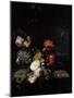 Still Life with Flowers and Insects-Jacob van Walscapelle-Mounted Giclee Print