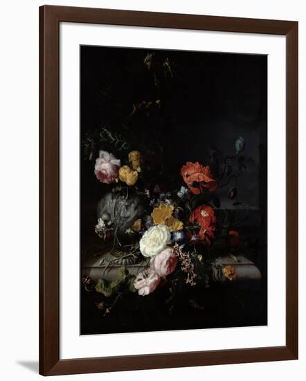 Still Life with Flowers and Insects-Jacob van Walscapelle-Framed Giclee Print