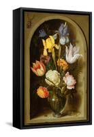 Still Life with Flowers and Insects-Ambrosius The Elder Bosschaert-Framed Stretched Canvas