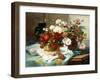 Still Life with Flowers and Sheet Music, C.1877-Jules Etienne Carot-Framed Giclee Print