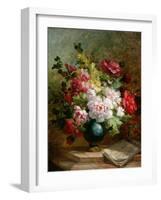 Still Life with Flowers and Sheet Music-Emile Henri Brunner-lacoste-Framed Giclee Print