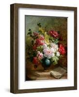 Still Life with Flowers and Sheet Music-Emile Henri Brunner-lacoste-Framed Giclee Print