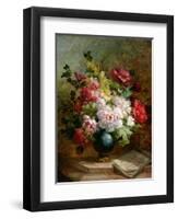 Still Life with Flowers and Sheet Music-Emile Henri Brunner-lacoste-Framed Giclee Print