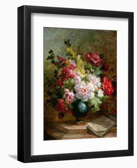 Still Life with Flowers and Sheet Music-Emile Henri Brunner-lacoste-Framed Giclee Print