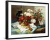 Still Life with Flowers and Sheet Music-Jules Etienne Carot-Framed Giclee Print