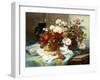 Still Life with Flowers and Sheet Music-Jules Etienne Carot-Framed Giclee Print