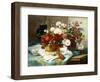 Still Life with Flowers and Sheet Music-Jules Etienne Carot-Framed Premium Giclee Print