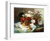 Still Life with Flowers and Sheet Music-Jules Etienne Carot-Framed Premium Giclee Print