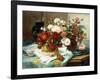 Still Life with Flowers and Sheet Music-Jules Etienne Carot-Framed Giclee Print