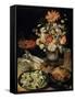 Still Life with Flowers and Snack, C1630-C1635-Georg Flegel-Framed Stretched Canvas