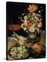 Still Life with Flowers and Snack, C1630-C1635-Georg Flegel-Stretched Canvas