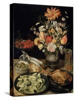 Still Life with Flowers and Snack, C1630-C1635-Georg Flegel-Stretched Canvas