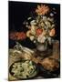 Still Life with Flowers and Snack, C1630-C1635-Georg Flegel-Mounted Giclee Print