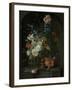 Still Life with Flowers, Coenraet Roepel.-Coenraet Roepel-Framed Art Print