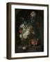 Still Life with Flowers, Coenraet Roepel.-Coenraet Roepel-Framed Art Print