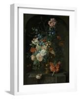 Still Life with Flowers, Coenraet Roepel.-Coenraet Roepel-Framed Art Print