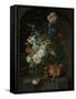 Still Life with Flowers, Coenraet Roepel.-Coenraet Roepel-Framed Stretched Canvas