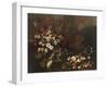 Still Life with Flowers, Fruit, Mushrooms and Birds-Paolo Porpora-Framed Giclee Print