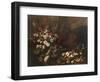 Still Life with Flowers, Fruit, Mushrooms and Birds-Paolo Porpora-Framed Giclee Print