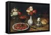 Still Life with Flowers, Fruits, Vases and Other Objects-Osias Beert-Framed Stretched Canvas