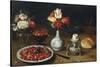 Still Life with Flowers, Fruits, Vases and Other Objects-Osias Beert-Stretched Canvas