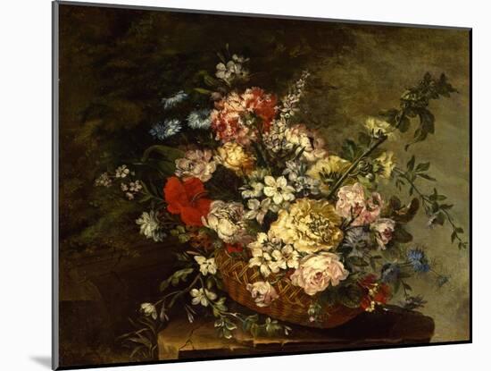 Still Life with Flowers in a Basket, c.1780-1790-Juan Bautista Romero-Mounted Giclee Print