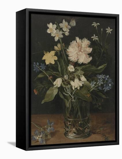 Still Life with Flowers in a Glass, 1630-Jan Brueghel the Elder-Framed Stretched Canvas