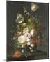 Still Life with Flowers in a Glass Vase-Rachel Ruysch-Mounted Giclee Print