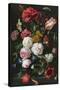 Still Life with Flowers in a Glass Vase-Jan Davidsz de Heem & Rachel Ruysch-Stretched Canvas