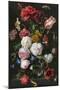 Still Life with Flowers in a Glass Vase-Jan Davidsz de Heem & Rachel Ruysch-Mounted Art Print