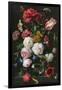 Still Life with Flowers in a Glass Vase-Jan Davidsz de Heem & Rachel Ruysch-Framed Art Print