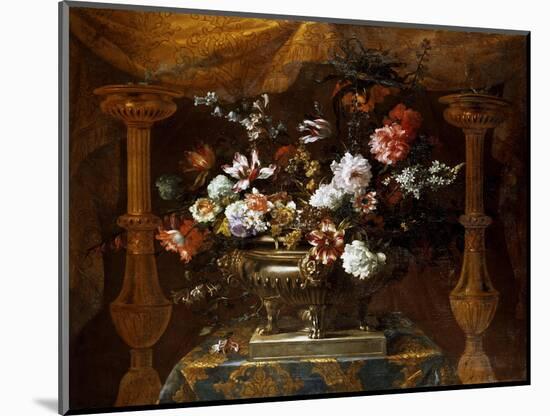 Still Life with Flowers in a Silver Vase with Perfume Burners, C.1690-99-Jean-Baptiste Monnoyer-Mounted Giclee Print