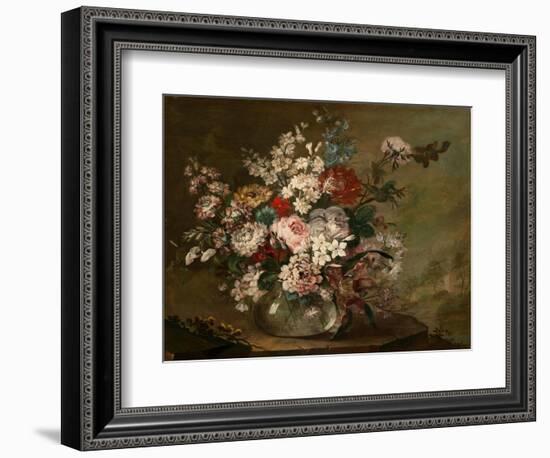 Still Life with Flowers in a Vase, c.1780-1790-Juan Bautista Romero-Framed Giclee Print