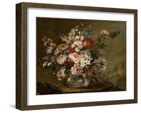 Still Life with Flowers in a Vase, c.1780-1790-Juan Bautista Romero-Framed Giclee Print