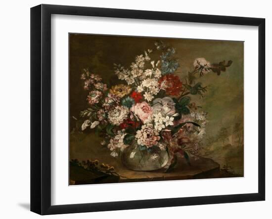 Still Life with Flowers in a Vase, c.1780-1790-Juan Bautista Romero-Framed Giclee Print