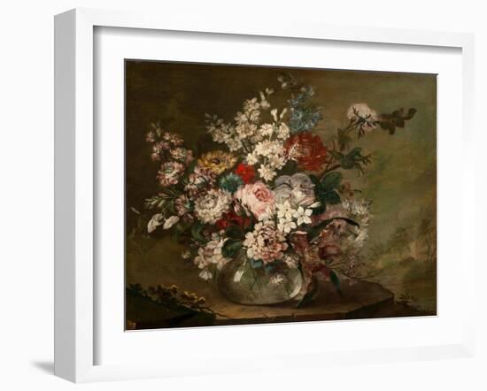 Still Life with Flowers in a Vase, c.1780-1790-Juan Bautista Romero-Framed Giclee Print